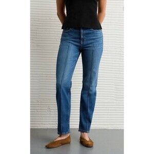 AE Stretch Super High-Waisted Ankle Straight Jeans Style #5928 Size 10S NWT